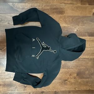 Black Jordan pullover hoodie. Size small - 8 - 10 years old.
